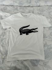 Image of Lacoste T-Shirt, White And Black ,Age 14,164cm very good Condition