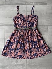 Image of Hilfiger Denim Manilla Dress,  Size XS,  black/pink, cross back