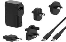 Image of Belkin BOOST CHARGE™ Hybrid Wall Charger 25W, Power Bank 5K, Travel Adapter Kit