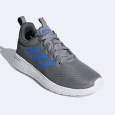 Image of Adidas Trainers Lite Racer CLN Kids Unisex Running Shoes Grey / Blue BNIB F35440