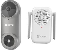 Image of EZVIZ DB2 Pro 2K+ Battery Wi-Fi Video Doorbell Kit CS-DB2-A0-2C5WPFBR Grey
