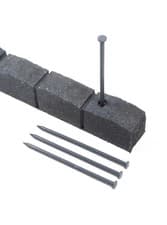 Image of Flexible Rubber Garden Edging Lawn Border Brick Effect Path Eco 120cm