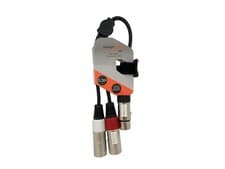 Image of 1x Female XLR - 2x Male XLR Cable 300mm