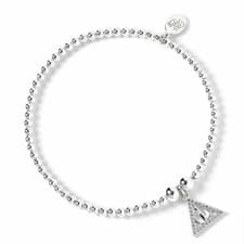 Image of Harry Potter Sterling Silver Embellished With Crystals Deathly Hallows Bracelet