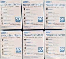 Image of 6 x 50 GlucoRx Nexus Blood Glucose Diabetic Test Strips Use By 16.01.27 Freepost
