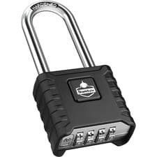 Image of 4 Dial HEAVY DUTY Combination OUTDOOR Weatherproof Padlock Gate Shed Garage Lock