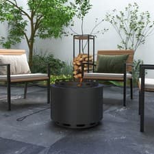 Image of Smokeless Fire Pit Portable Wood Burning Firepit with Poker