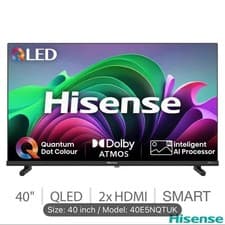 Image of Hisense Smart TV 40E5NQTUK 40" Ultra HD HDR QLED Full HD