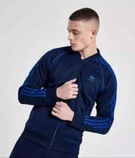 Image of Adidas SST Track Top Navy/Blue Zipped Jacket-ALL SIZES-Genuine-RRP £65-IJ9458