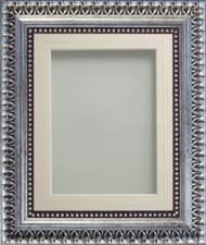 Image of Ornate Silver Photo Frame Aurelia Range Wooden Antique Picture Frames and Mount
