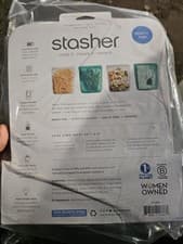Image of Stasher Reusable Silicone Food Bag 1.92 L Microwave Dishwasher Safe Plastic Free