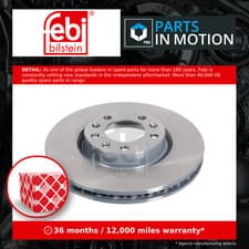 Image of 2x Brake Discs Pair Vented Front 283mm 105715 Febi Set 9803918180 Quality New