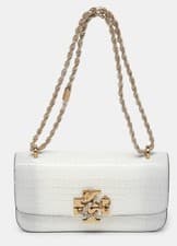 Image of NEW ELEANOR EMBOSSED SHOULDER/CROSSBODY RECTANGULAR BAG Warm White