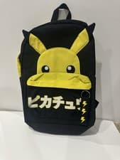 Image of Bioworld 2022 Pokémon Pikachu Katakana Backpack Laptop | Brand New W/ Tags