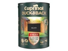 Image of Cuprinol Ducksback 5 Year Waterproof for Sheds & Fences Black 5 litre