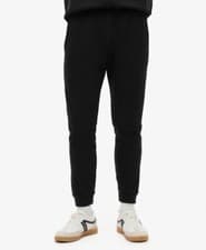 Image of Superdry Mens Code Tech Tapered Slim Jogger Tack suit bottoms Black Fleece