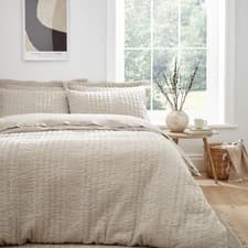 Image of Pineapple Elephant Tamba Jersey Stripe Linear Quilted Duvet Cover Set