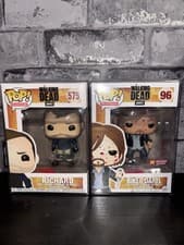 Image of Funko Pop! The Walking Dead Daryl the Biker #96 And Richard # 575 + Protectors