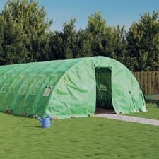 Image of Large Walk-in Greenhouse Poly Tunnel Galvanised Steel Garden Plants Grow Tent