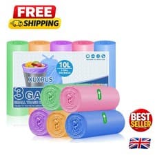 Image of 200 Eco-Friendly 10L Bin Liners – Durable, Leak-Proof for All Waste Needs