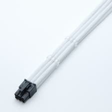 Image of 6 Pin Pcie White 30cm GPU Sleeved Extension Cable + 2 Free cable Combs Shakmods