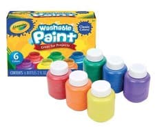 Image of CRAYOLA Washable Paints - Assorted Colours Pack of 6 | Perfect for Any Arts &...