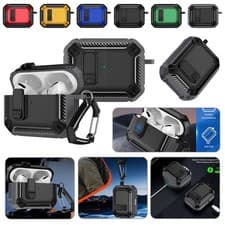 Image of For Apple AirPods Pro 1 2 3 4 Shockproof Heavy Duty Keychain Earphone Case Cover