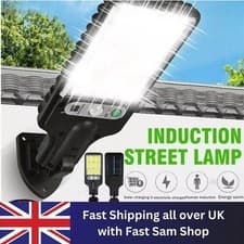 Image of LED Solar Street Light PIR Motion Sensor Security Outdoor Garden Wall Flood Lamp
