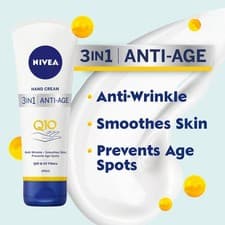 Image of NIVEA 3in1 Q10 Anti-Age Care Hand Cream (100ml) 24 Hour Moisture