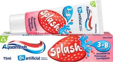 Image of Aquafresh Splash Toothpaste 3-8 years, Kids toothpaste, Strawberry flavour, 75ml