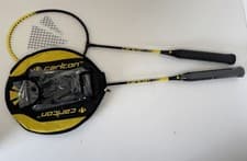 Image of 2 X Carlton Aeroblade 3000 Black & Yellow Badminton Rackets One New One Used