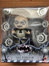 Image of Hot Toys Cosbaby DC Comics Batman Returns The Penguin With Umbrella NEW