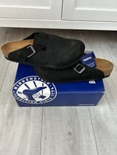 Image of Birkenstock Boston Corduroy Black Uk 9 Brand New