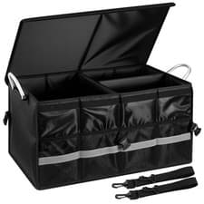 Image of Car Boot Organiser Heavy Duty Collapsible Foldable Tidy Storage Trunk Box