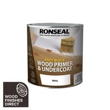 Image of Ronseal Knot Block Wood Primer & Undercoat - 250ml, 750ml & 2.5L- All-In-One