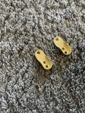 Image of Wardrobe End Supports Brackets for Oval Hanging Rails 45 X18mm . PACK OF 2
