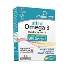 Image of Fish oil ULTRA OMEGA-3, 60 capsules.