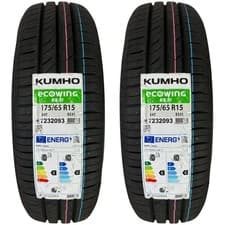 Image of X2 175/65R15 84T KUMHO ES31 ECOWING TWO NEW 175 65 15 TYRES | C RATINGS