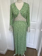 Image of New  Barbour Sandgate Green Women Long Sleeve Maxi Dress Size 10 RRP £99.95
