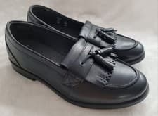 Image of Start Rite Girl's SketchBlack leather slip-on school shoesSize uk 3.5 F Rrp£52  