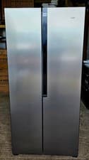 Image of LOGIK LESSBSX23 Slim American Style Fridge Freezer - Inox Silver