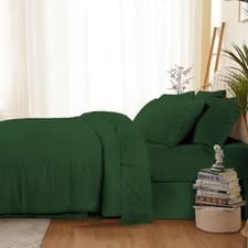 Image of Percale Fitted Valance Sheet - Extra Deep 40cm Pleated Valance Fitted Bed Sheet