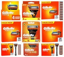 Image of GILLETTE FUSION5 or Power (Genuine) RAZOR BLADES Choose Yours 4/8/11/16/24