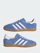 Image of Adidas Gazelles Indoor Blue And Yellow Size 3.5 uk