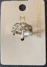 Image of Accessorize Golden Tone Crystal  Ring Size N1/2