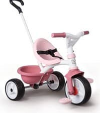 Image of SMOBY BE MOVE PINK CHILDRENS TRICYCLE