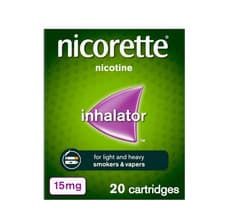 Image of Nicorette 15mg Inhalator 20 Cartridges Stop Smoking Aid Nicotine BBE 03-2028