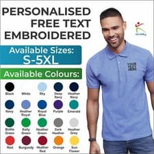 Image of Personalised Embroidered SS402 FOTL 65/35 Pique Polo Shirt Casual Mens Polo