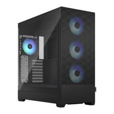 Image of Fractal Pop XL Air RGB, Black, Full Tower Chassis w/ TG Window, 4x 120mm RGB Fan