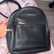 Image of MICHAEL KORS ADINA Black MD leather backpack BRAND NEW WITH TAGS. Size medium.